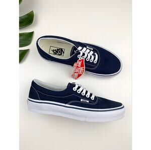 New Vans Authentic Classic Shoes Blue Canvas Sneakers Low Top Mens 7 Women's 8.5